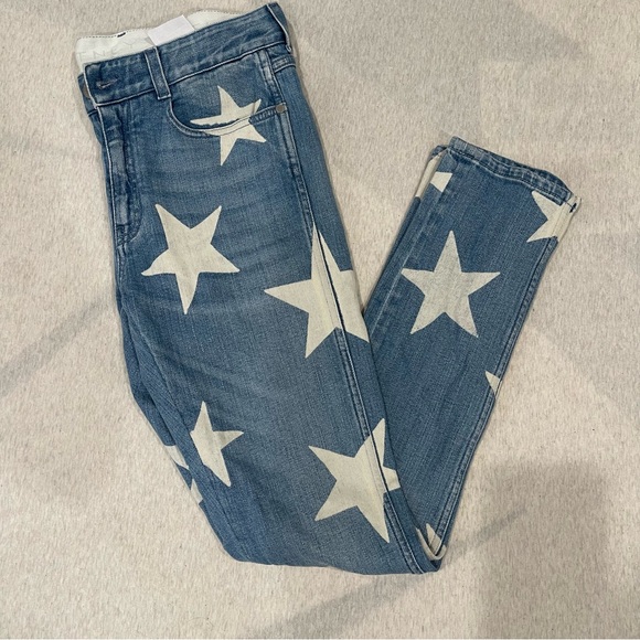 Stella McCartney Denim - Stella McCartney Star Print Skinny Jeans Light Wash IT 38 / US 24